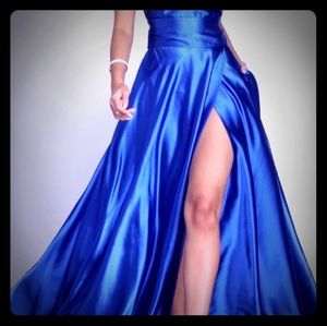 Formal Satin Lattice Dress